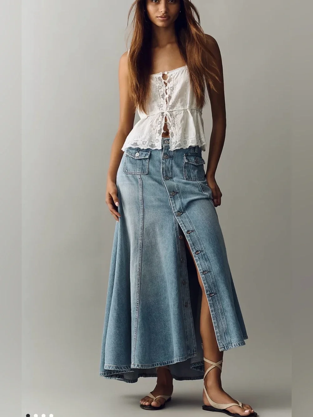 Citizens of Humanity Devin Patch Pocket Maxi Skirt Size 27 $328